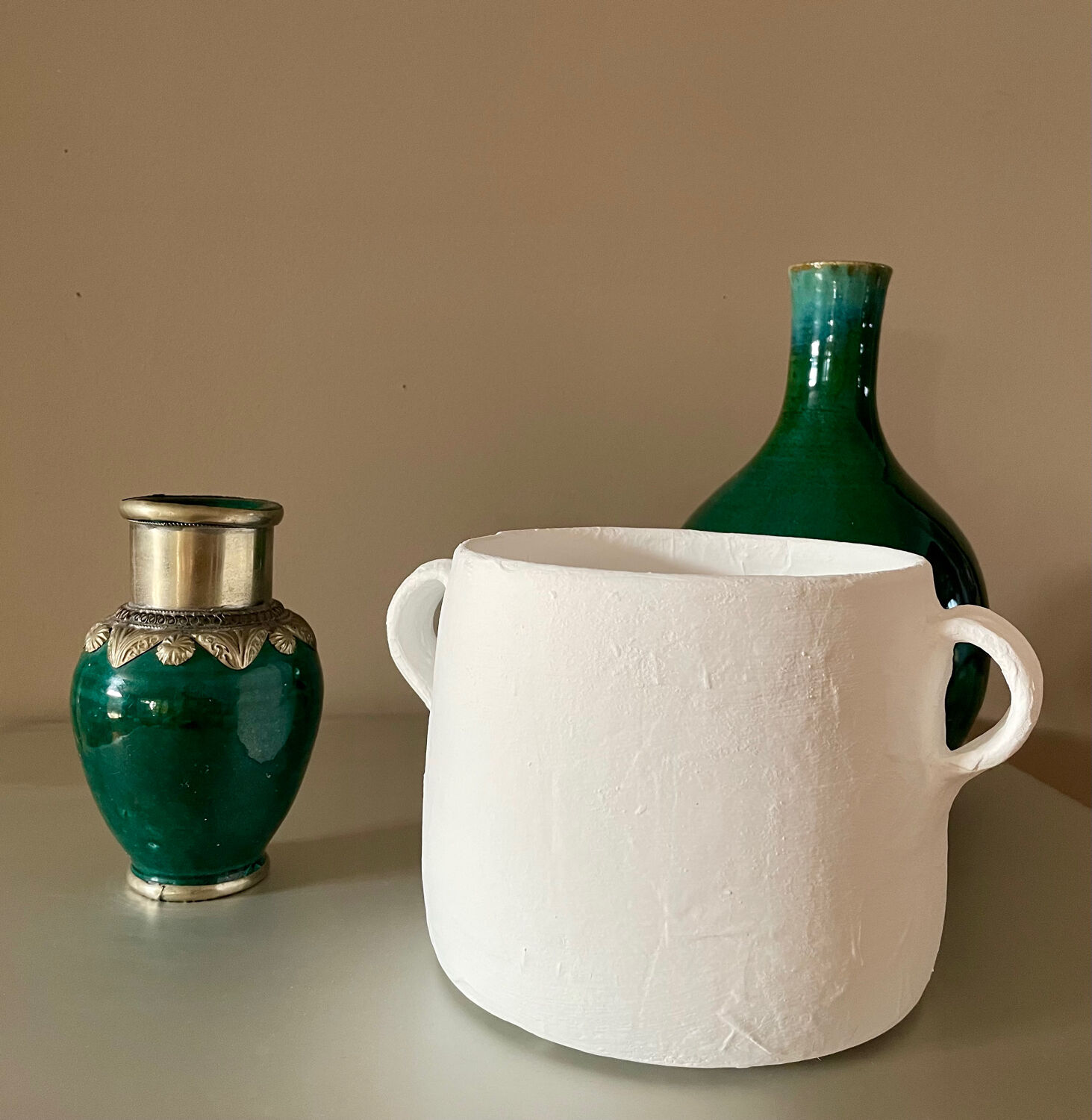 Paper mache vase or pot