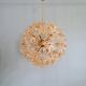 Large Sputnik chandelier in brass and amber Murano glass, SiSche, 1960.