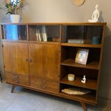 Vintage oak bookcase sideboard