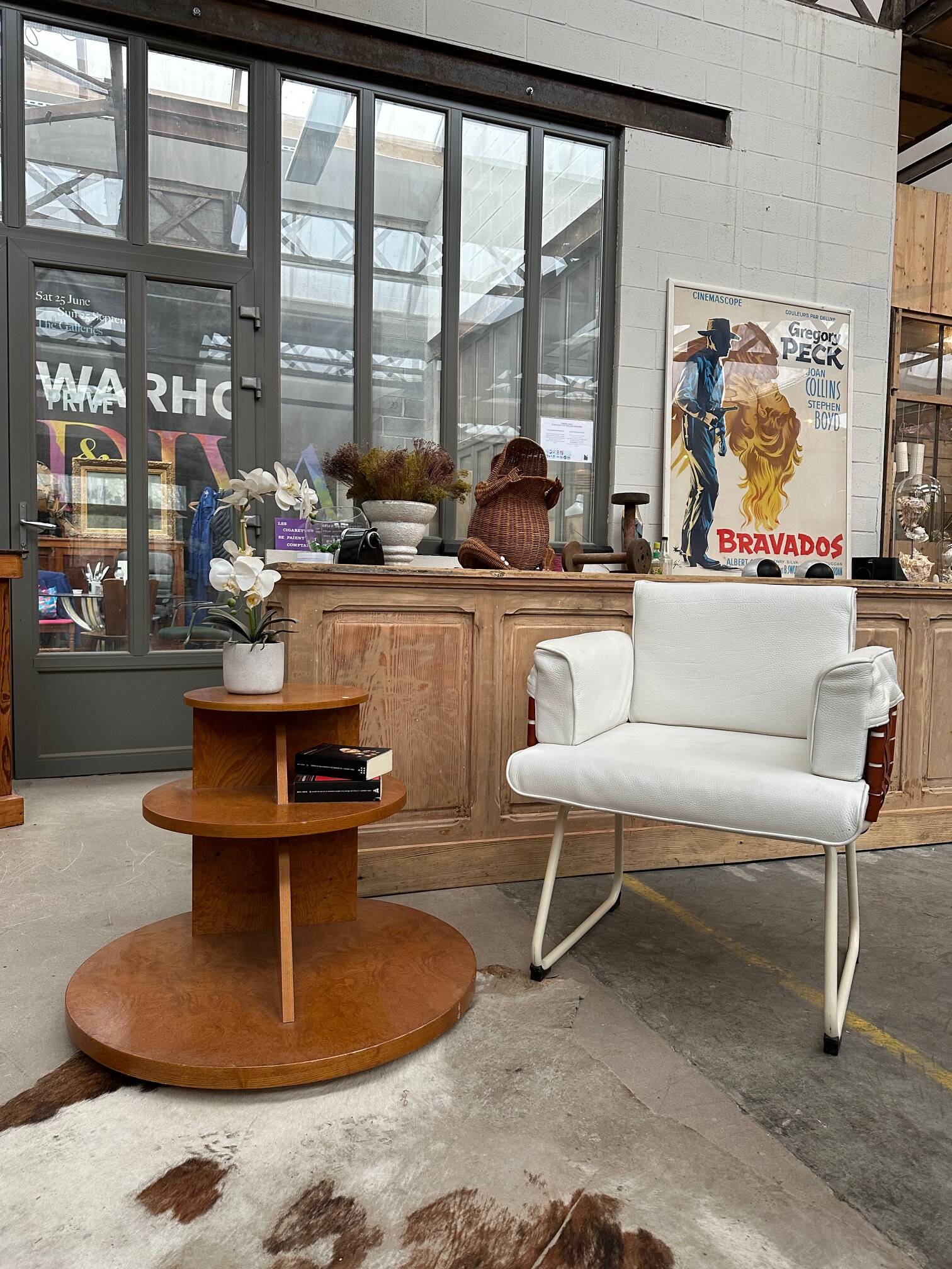 80s leather armchair