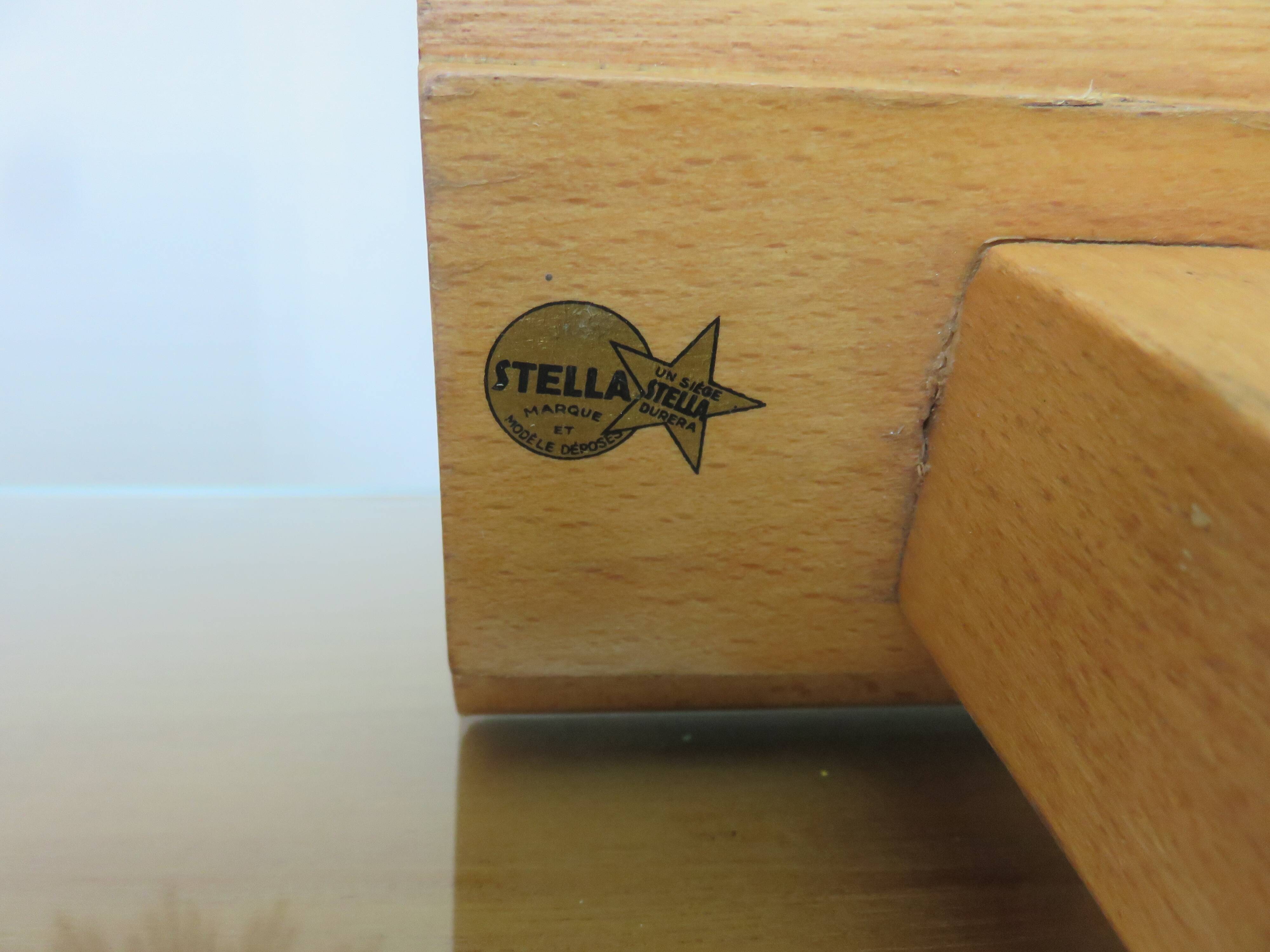 “stella” wall coat rack in solid beech from the 70s
