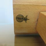 “stella” wall coat rack in solid beech from the 70s