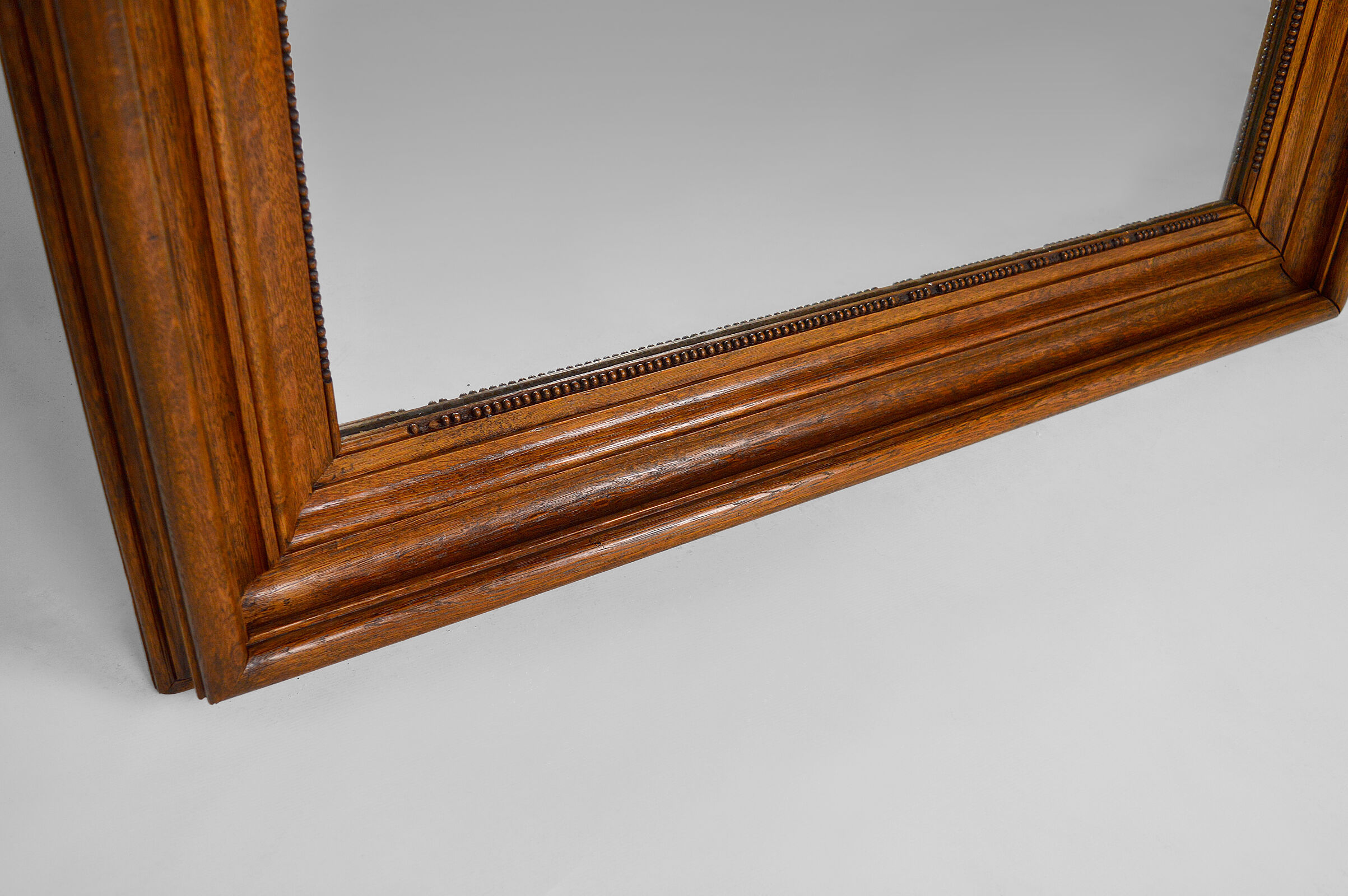 Napoleon III mirror in molded oak, France, circa 1860