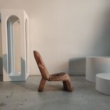 Armchair made of recycled solid teak