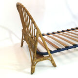Cot basket rattan of the 1960s