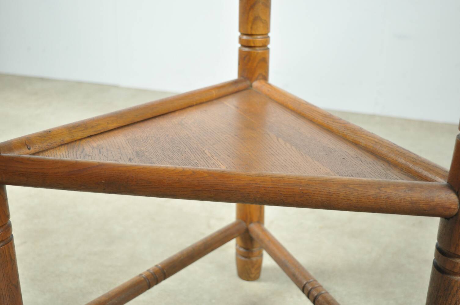 Pair of vintage antique Scandinavian oak Monk chairs, Sweden 1950s
