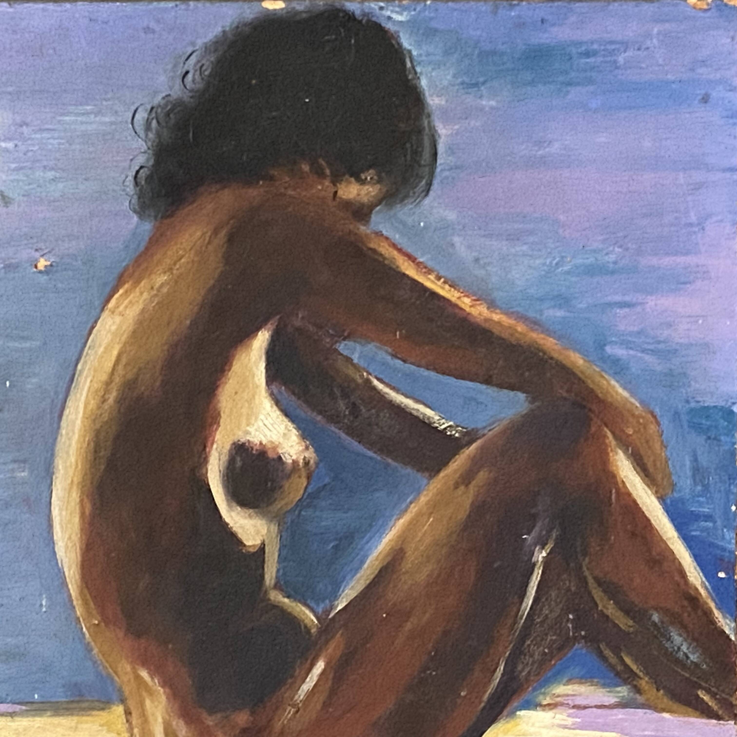 Painting. 1970. Woman sitting.