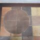 Vintage wood and ceramic coffee table