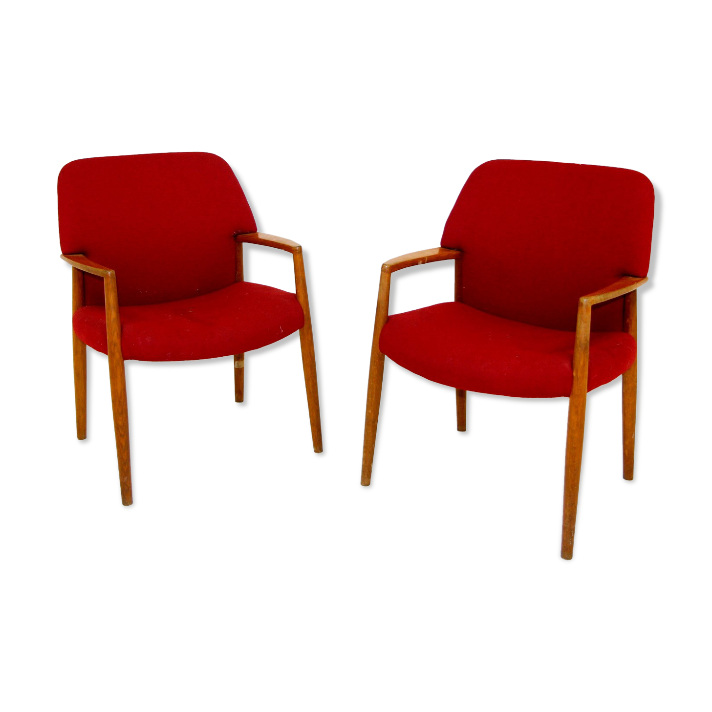 Set of 2 armchairs Aksel Bender Madsen & Ejner Larsen, Fritz Hansen, Sweden, 1960