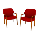 Set de 2 fauteuils Aksel Bender Madsen & Ejner Larsen, Fritz Hansen, Suède, 1960