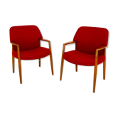 Set de 2 fauteuils Aksel Bender Madsen & Ejner Larsen, Fritz Hansen, Suède, 1960