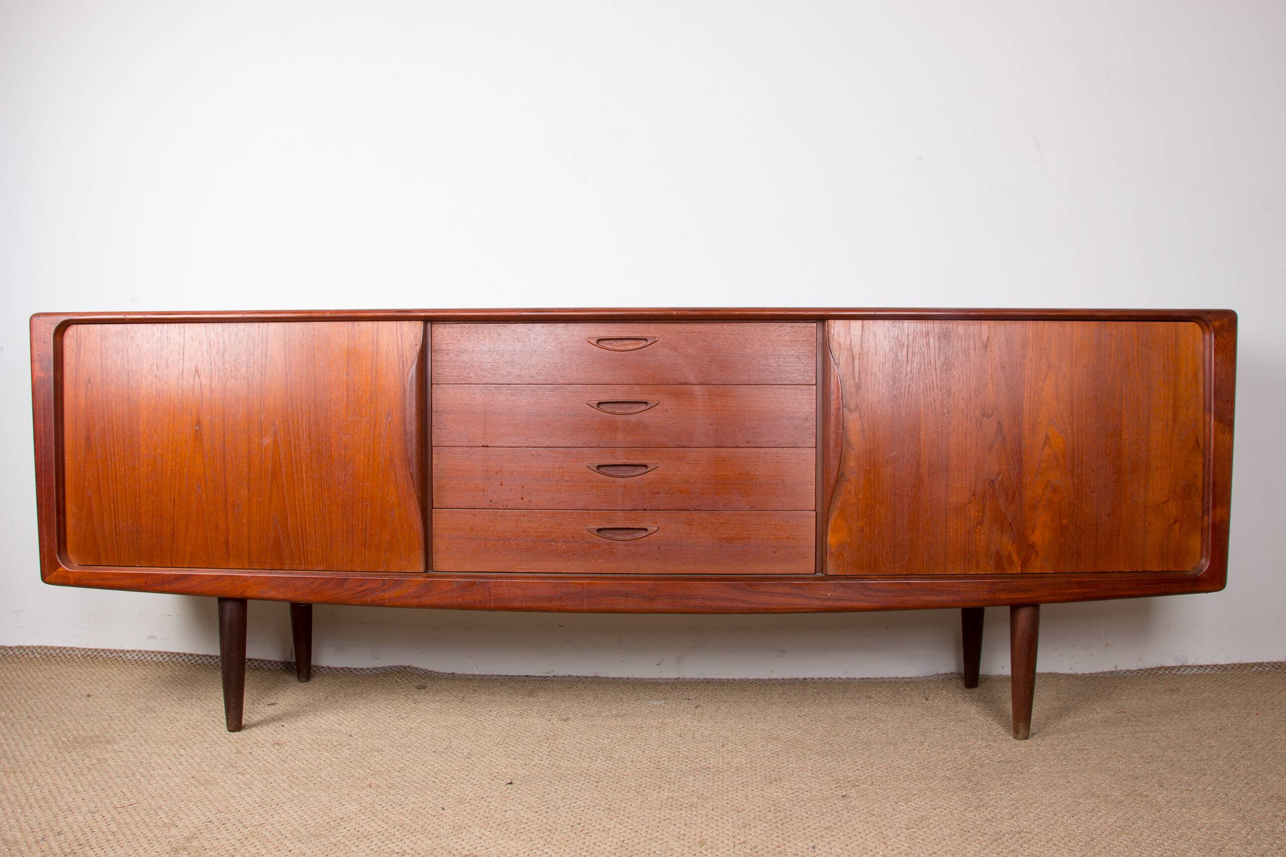 Enfilade Danoise en Teck par Henry Walter Klein pour Bramin 1960.
