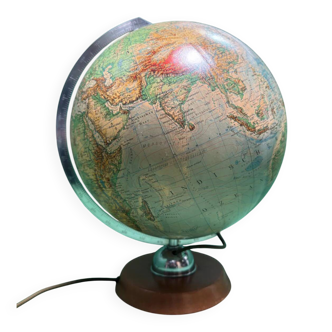 Vintage 1960s German glass globe lamp by JRO Globus Munchen