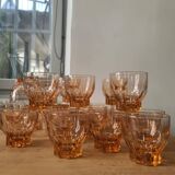 Set of 23 vintage 50s rosaline glasses