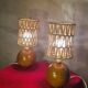 Paire de lampes de chevet boules vintage de style scandinave