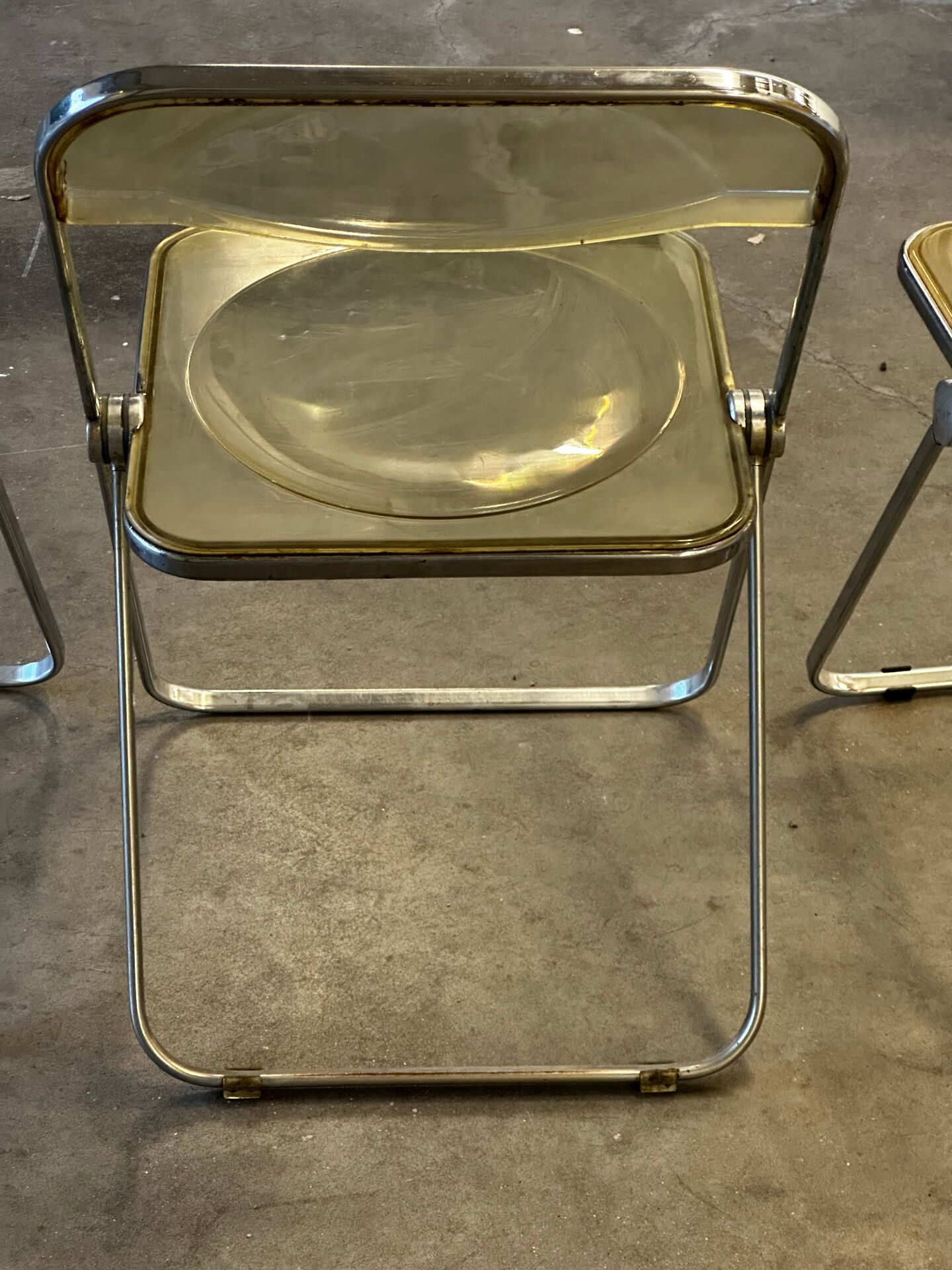 Suite de 3 chaises pliantes Plia par Giancarlo Piretti pour Castelli