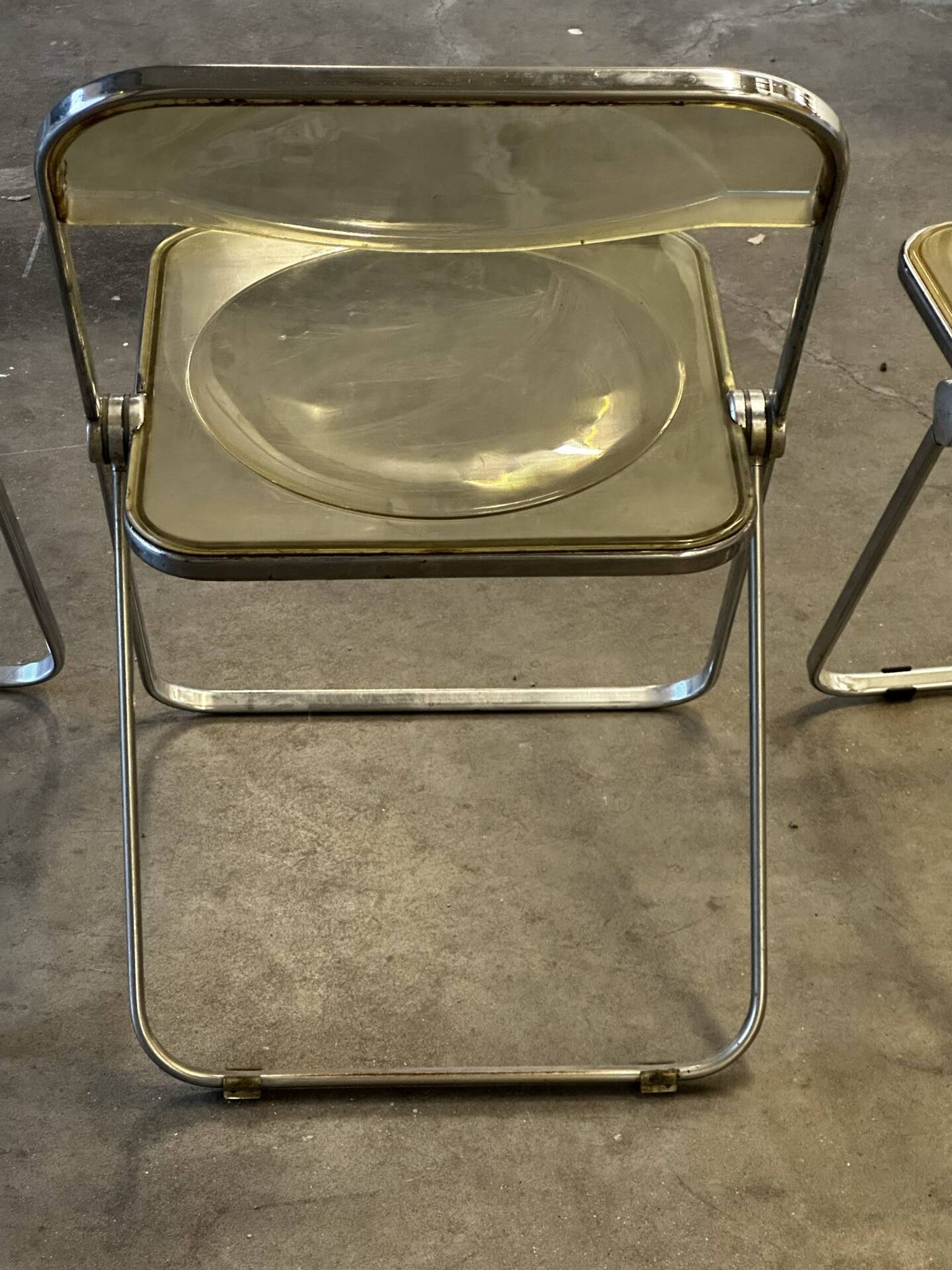 Suite de 3 chaises pliantes Plia par Giancarlo Piretti pour Castelli
