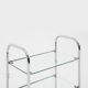 Chrome and glass shelf in Bauhaus style, 1970s