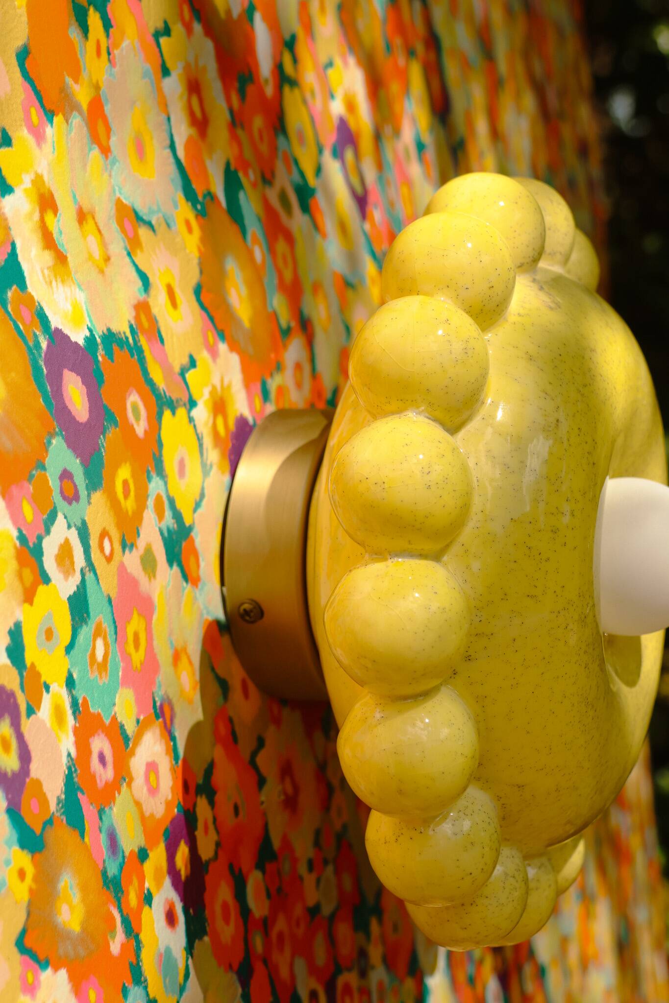 Luna Small Vanilla Yellow Wall Lamp