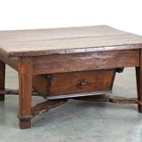 Late 18th-century Spanish coffee table with deep drawer and a beautiful patina