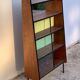 Vintage glass-fronted library Alta 1950
