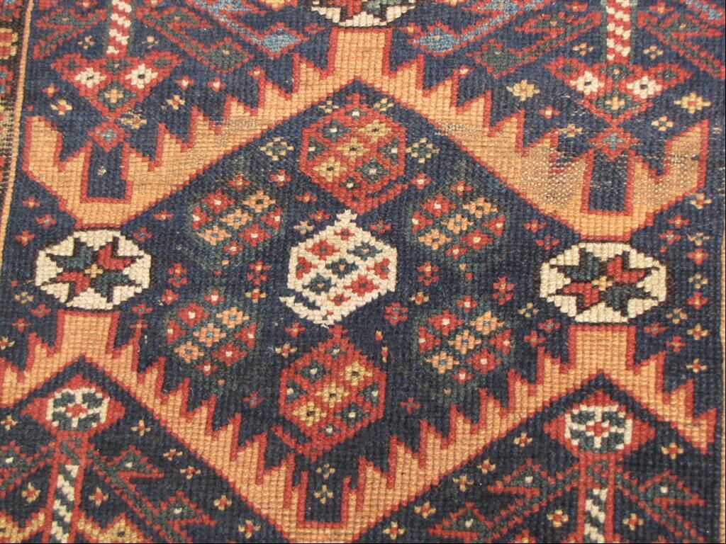 Old Persian rug 19th century handmade 118 X 215 cm