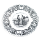 Sarreguemines U&C illustrated talking plate "Napoleon" 19th century.