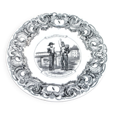 Sarreguemines U&C assiette illustrée parlante “Napoléon” 19e s.