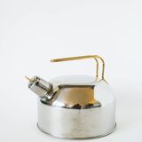 bouilloire en inox chrome & doré, 1970