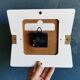 Vintage clock silent rectangular wall clock "jaz black gold"