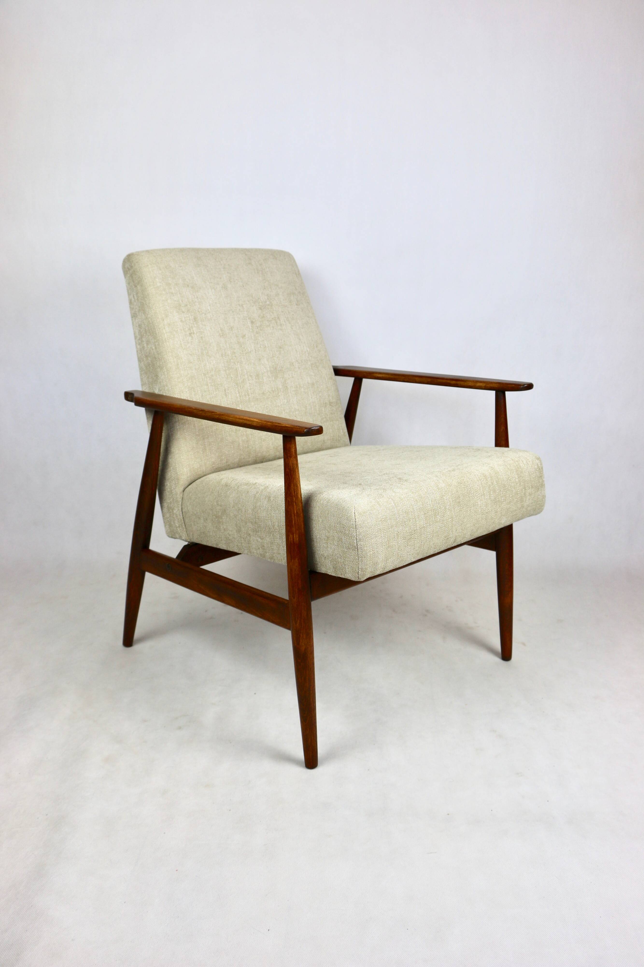Armchair 'Lis', 1970s beige design by Henryk Lis