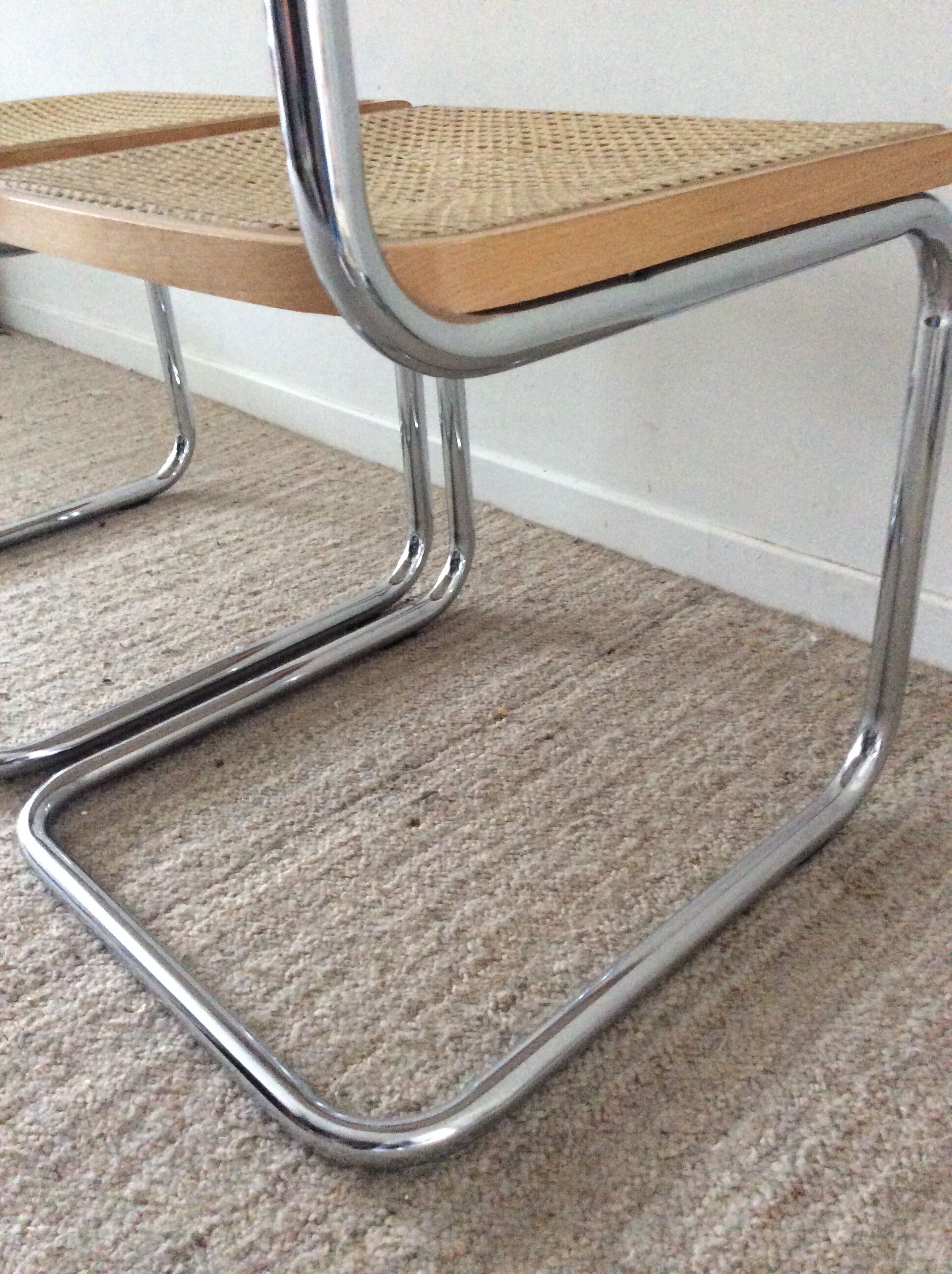 Pair of Marcel Breuer Cesca B32 chairs