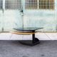 Cast iron and wood coffee table Stile Saporiti Italia Anni '70