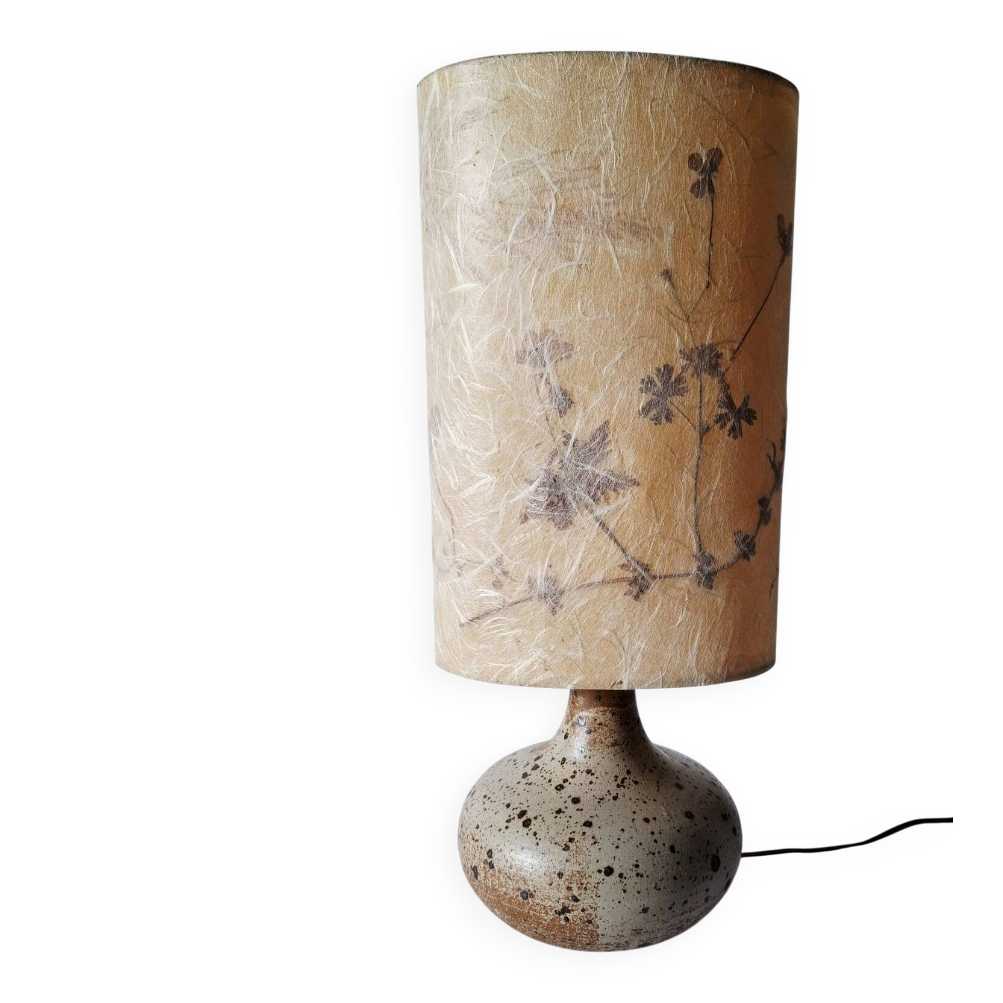 Vintage pyrite stone lamp