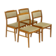 Set of 4 beech chairs, Sweden, 1960
