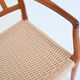 Niels Otto Moller model 66 armchairs teak and paper cord Denmark 1974