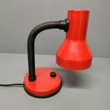 Elite - industrial style desk lamp - red lacquered metal - netherlands - 90's