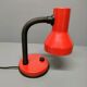 Elite - industrial style desk lamp - red lacquered metal - netherlands - 90's