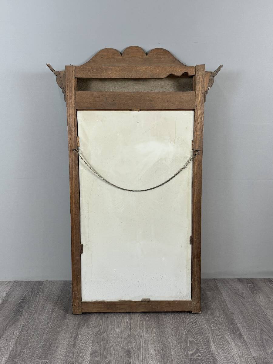 Large carved wooden mirror, late 19th century