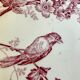 Compotier high in Terre de Fer Longwy model "Mésange" pink 1880 - XIXth