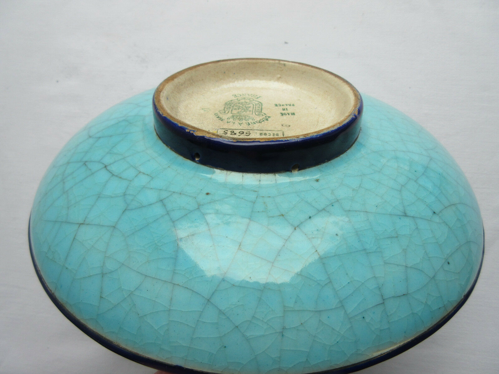 enamel plate, signed LONGWY, Flowers, model "Peonies"