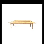 Duo table de ferme XXL 320 cm chêne pieds fuseaux
