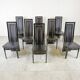Set of 8 Italian dining chairs by A. Sibau, 1980s