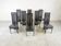 Set of 8 Italian dining chairs by A. Sibau, 1980s
