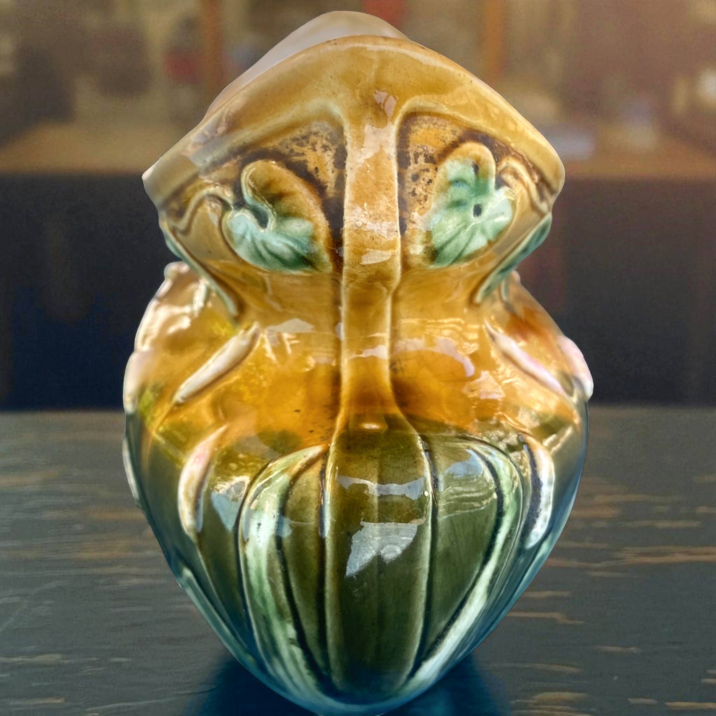 Antique Art Nouveau slip planter