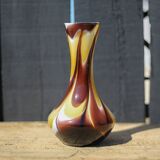 Italian opaline vase, flower pot, flower vase, blown glass, retro, interior decoration