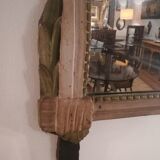 Louis XVI period mirror in patinated wood - 84x51cm