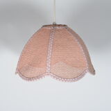 Pink flower hanging lamp