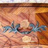 Marquetry chest of drawers two drawers in Louis XV style