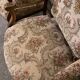 Pair of antique carved wooden armchairs